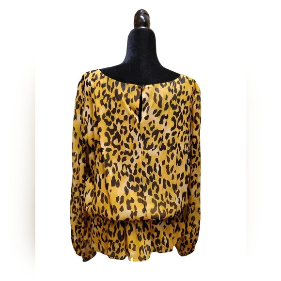 Saint John, Cheeta Print, Yellowish Orange With Brown Spots Size 16 - Picture 2 of 5